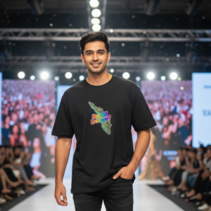 Nattil Evideya Printed T-Shirt | Malayalam Slang Graphic Tee for Men