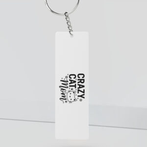 Crazy Cat Mom - Keychain