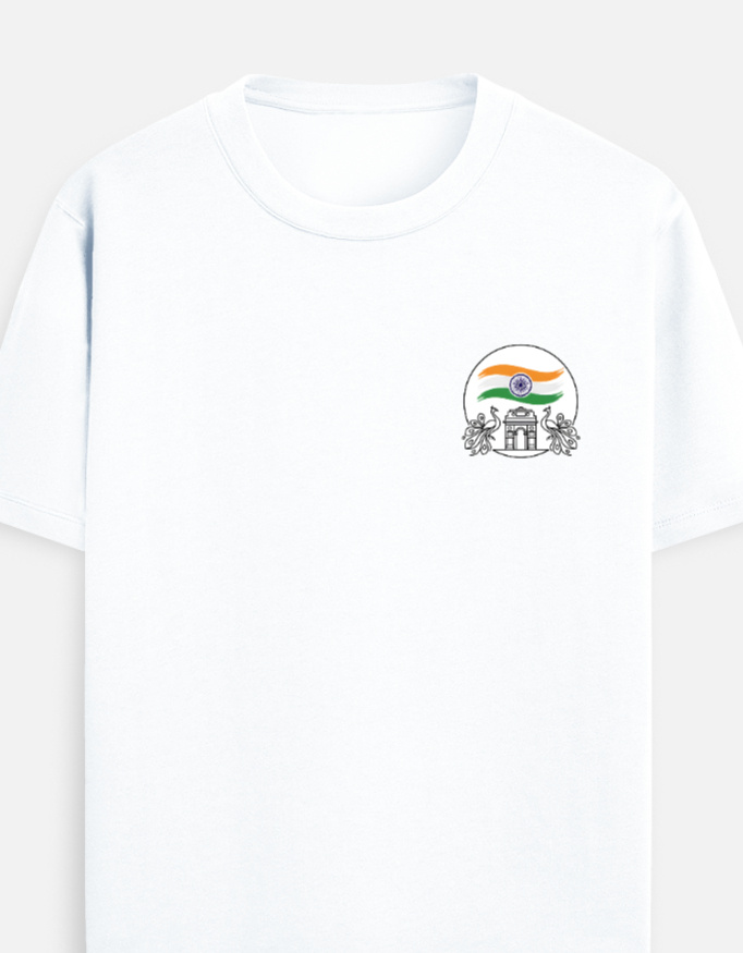 Republic Day T-Shirt for Men with Indian tricolor design Republic Day T-Shirt for Men with Indian tricolor design