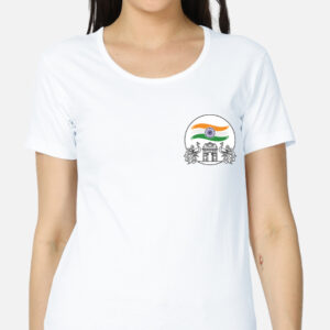 Republic Day T-Shirt for Women with elegant tricolor design