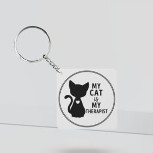 My Cat Is My Therapist - Keychain