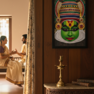 Kerala Kathakali Dance Art Mouse Pad | Indian Culture | A4 Framed Poster